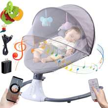 Electric Hammock, Portable Swing, Indoor Hammock With Remote Control, 3-Point Harness, 12 Lullabies And Bluetooth Function - View 1