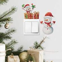 1pc Novelty Christmas Penguin, Bird, Santa Claus, Snowman Switch Sticker  Christmas Decor  Christmas Decorations Christmas Decoration Home Decor Room Decor - Multicolor - View 13