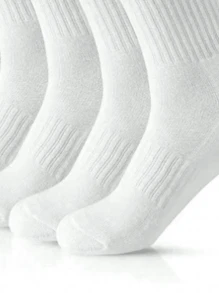 6 Pairs/12 Pairs/18 Pairs 30 Pairs/40 Pairs Black And White Thick Men's Winter Socks, Fashionable, Casual, Comfortable, Odor Proof, Outdoor Sports, Running, Fitness, Compression Knee Socks, Business Leisure Vacation Black And White High Tube Socks