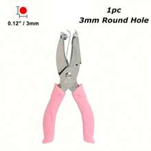 1pc Metal Handheld Paper Punch Punchers With Soft Grip,Star Hole Punch,Hand Grip Type Labor-Saving Puncher, Heart Hole Punch,Holes For DIY Craft Tag 2025 Graduation Gift, For Wedding - Pink - View 16