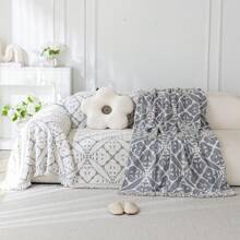 Sofa Cover For 3/4 Seater Chenille AB Sided Slipcover For Corner Sofa, All-Season Protection Couch Cover For Dogs, Sofa Throw Loveseat Covers Futon Cover L Shaped Sofa Cover With Tassel - Grey - View 11