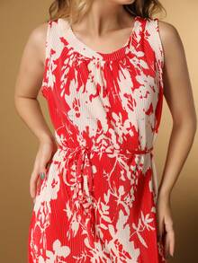 Women's Printed Dress - Đỏ - Xem 6