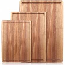 1pc Wooden Pizza Board With Acacia Wood Round Chopping Block And Handle, Suitable For Kitchen Decoration Board. Flipable --- One Side For Cutting Vegetables, The Other For Serving Or Entertaining, To Hold Pizza, Cookies, Bread, Cheese And Meat. It Is A Gift For Parents, Neighbors, Weddings, Thanksgiving, Christmas, Housewarming, Birthdays, Mother's Day And Father's Day. - Acacia Wood Cutting Board - View 1