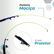 Kit Pescaria Completo 4 Varas e 4 Molinetes + Maleta com Acessórios como Iscas, Anzol, Boia e mais
