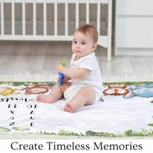 1 pezzo Coperta neonato con stampe mensili, tappeto fotografico di sfondo per neonato maschio o femmina, copertina multifunzione con corona floreale, decorazioni per baby shower e festa della famiglia, regali per baby shower e Pasqua, accessori per neonati di sesso maschile/femminile