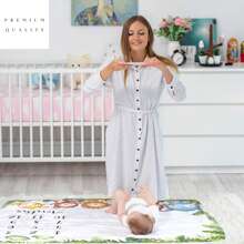1 pezzo Coperta neonato con stampe mensili, tappeto fotografico di sfondo per neonato maschio o femmina, copertina multifunzione con corona floreale, decorazioni per baby shower e festa della famiglia, regali per baby shower e Pasqua, accessori per neonati di sesso maschile/femminile