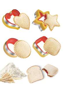 1 pieza Cortador y sellador de sándwiches, cortadora de verduras para niños Uncrustables, fabricante de sándwiches, caja de almuerzo Bento, DIY Lunch, para hogar, fiestas, cenas, picnics, fiestas, Acción de Gracias, tabla de charcutería, eventos de boda, fiestas de Navidad, fiestas de cumpleaños, fiestas de té de la tarde y talla grande, regalos para familiares, vecinos, colegas