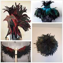 1m Borlas de plumas de gallo de colores Adorno de artesanía Adornos para manualidades DIY, decoración de fiesta festiva