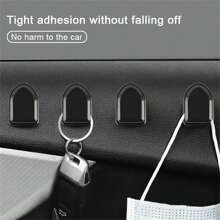 Vehicle Invisible Mini Hanging Hook, Multi-Functional Storage Hook, For Car Interior, Seat Back, Self-Adhesive Hanger For Home - Multicolor - View 3