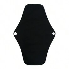 1Pc Black Sanitary Pads Light Flow Menstrual Pads Charcoal Bamboo Washable Cloth Menstrual Pads Mama Cloth Reusable Sanitary Pads Daytime
