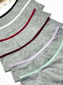 Kit Of 7 Cotton Panties With Lace Detail On The Front And Comfortable Lining For Everyday Lingerie - Nhiều màu - Xem 10