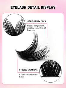 Asiteo 120 Pcs Wispy Individual Cluster Lashes - Natural Look, D Curl, Fluffy, Cross Design Fox Eye Effect DIY Eyelash Extensions For A Dramatic Eye Makeup - Unscented, Easy To Apply, Long-Lasting, And Reusable - D - View 6