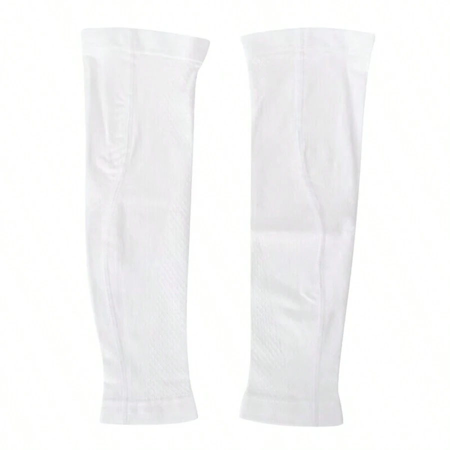 Under Armour Unisex Sports Basketball Running Fitness Outdoor UV Protection Arm Sleeve - White - View 1