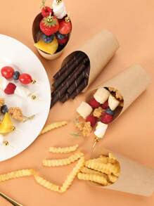 25/50 件 - 熟食杯、适用杯子、牛皮纸锥形杯、多用途一次性杯子、纸锥牛皮纸容器、生日派对用品、适用于各种场合外卖、家庭户外储物盒、生日派对、婚礼托盘、圣诞节、万圣节和其他节日的纸锥 - 彩色 - 查看 4