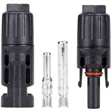 MC4 Plug Connector For Solar System Cables | Male And Female | Kaztec - Negro - Ver 2