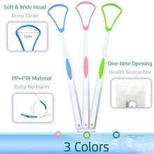 1/2/4PCS Tongue Scraper, 100% Fresher Tongue Tools, Healthy Oral Hygiene Brushes, Sweeper Sets, Bad Breath Cure Tools - Multicolor - View 3