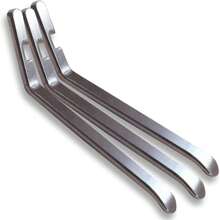 3-Piece Bicycle Tire Iron Spoon Set - Tire Repair Tool Kit With Heavy-Duty Metal Steel Bars For Changing Bike Tires - Silver - View 4