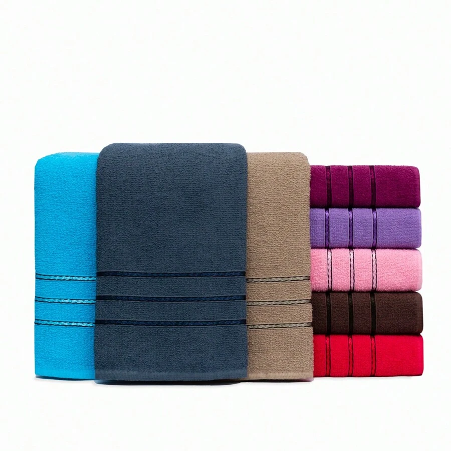 Kit 4 Giant Thick Bath Towels 100% Cotton Great Absorption Orus 70x1.20m - 陽剛色彩 - 查看 1