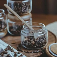 Glass Food Storage Containers With Airtight Wooden Lids, Glass Jars For Home & Office Use, Clear Glass Canisters For Tea, Coffee Beans, Nuts, Spices, Sugar, Overnight Oats, Cereal, Rice, Candy Storage