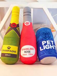 Wine Bottle Shape Cat Dolls Interactive Squeaky Dog Dolls For Medium Dogs Doll Best Bored Indoor Cats Funny Stuffed Cute Pet Supplies(For Pets Only) - Multicolor - View 11