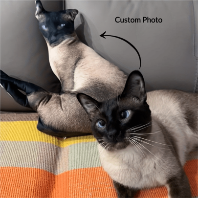 Custom Photo Pet Pillow, Personalized Cat & Dog Design, No White Edge, Soft Polyester Fabric, Ideal Friend Gift, Plush Cat Pillow With Photo - Perfect For Ages 14+ Christmas Gift,Durable,Breathable,Lightweight,Washable,Funny,Cute,Love,Soft,Comfortable,Elegant,Simple,Custom,Personalized,Unique,Ideal Gifts For Him,Ideal Gifts For Her,Him,Her,Boyfriend,Girlfriend,Dad,Mom,Family,Friends,For Anniversaries,For Mother's Day,For Birthdays,For Valentine's Day,For Graduation,For Father's Day,For Weddings,For Housewarming,Sofa,Bed,Car,Tea Room,Bedroom,Bathroom,Living Room,Dining Room