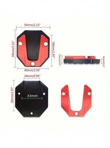 1 pieza Nuevo estilo Soporte de apoyo para pie de motocicleta universal, Almohadilla antideslizante de aleación de aluminio