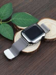 兼容 表带和表壳组合套装。时尚柔软、透气可调节的环形不锈钢磁扣表带 + 防摔防刮 TPU 全方位保护壳，男女皆宜。兼容 Series Ultra/11/10/9/8/7/6/5/4/3/Se，38/40/41/42/44/45/46/49 毫米表带和表壳。