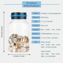 电子存钱罐 会计数字存钱罐（不含电池，部分配件随机发，仅支持美元和欧元）