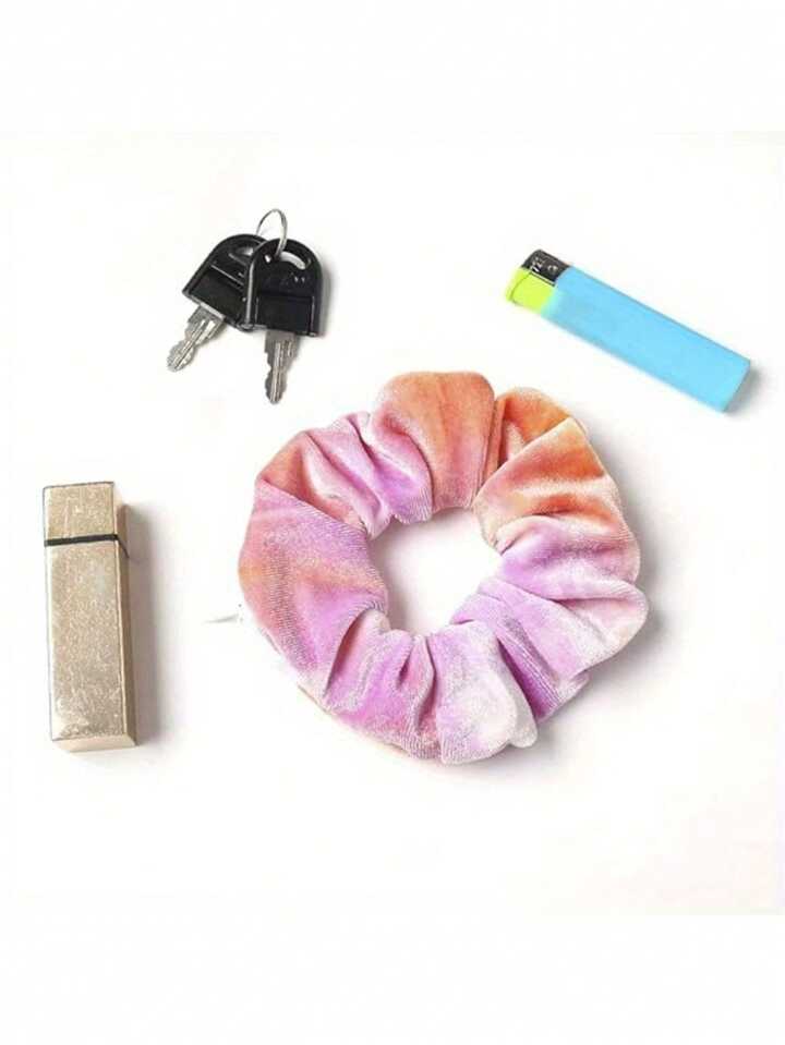 Zipper Scrunchies, Velvet Hair Ring With Hidden Pocket