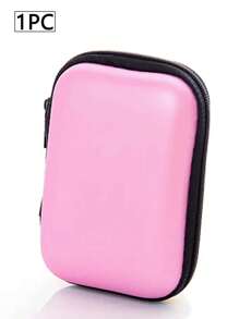 1PC Portable Mini Storage Bag, Mobile Phone Charger Data Cable Organizer Bag, Zipper Around Box Wallet, USB Charger Headphone Organizer, Portable Hard Drive Earphone Case USB Charger Headphone Organizer, Portable Hard Drive Earphone Case Power Bank Travel Portable Charger Charger Case School College Headphone Case Cable Bag Electronic Bag Power Bank Charger - Multicolor - View 8