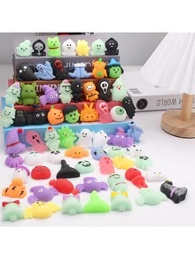 1/5/10 Pieces - TPR Halloween Bun Pinch Fun Gift, Stress Relieving Toy Super Cute Pumpkin Ghost Bun [Random Shipping]