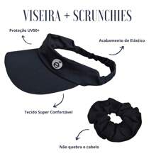 DELAÉ BeachWear Beach Visor Kit + Scrunchie Walking Beach Tennis UV50+ Evangelical Beach Fashion - Xanh đậm - Xem 9