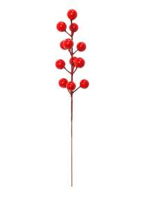 6/12pcs Artificial Berries Winter Frosted Red Berry Branches For Tree Wreath Garland DIY Crafts Home Wedding Party Theme Party Gathering Holiday Hanging Tree Celebration Home Decorations, Scene Decoration, Valentine Day, Gift Christmas Decorations Room Decor Christmas - Multicolor - View 12