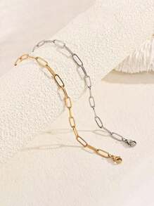 1只時尚、簡約、個性化的朋克風格矩形不銹鋼手鐲,作為節日禮物送給朋友