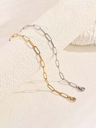 1只時尚、簡約、個性化的朋克風格矩形不銹鋼手鐲,作為節日禮物送給朋友