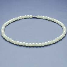 1 Piece Of French Slouchy Faux Pearl Necklace For Women, Niche Elegant, Versatile Clavicle Chain