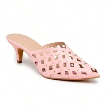 Tamanco Mule Scarpan Scarpin Feminino Slingback  Salto Baixo Fino Lançamento Verão - Rosê - Visão 3