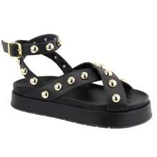 New Polka Dot Flatform Papete Sandal - màu đen - Xem 1