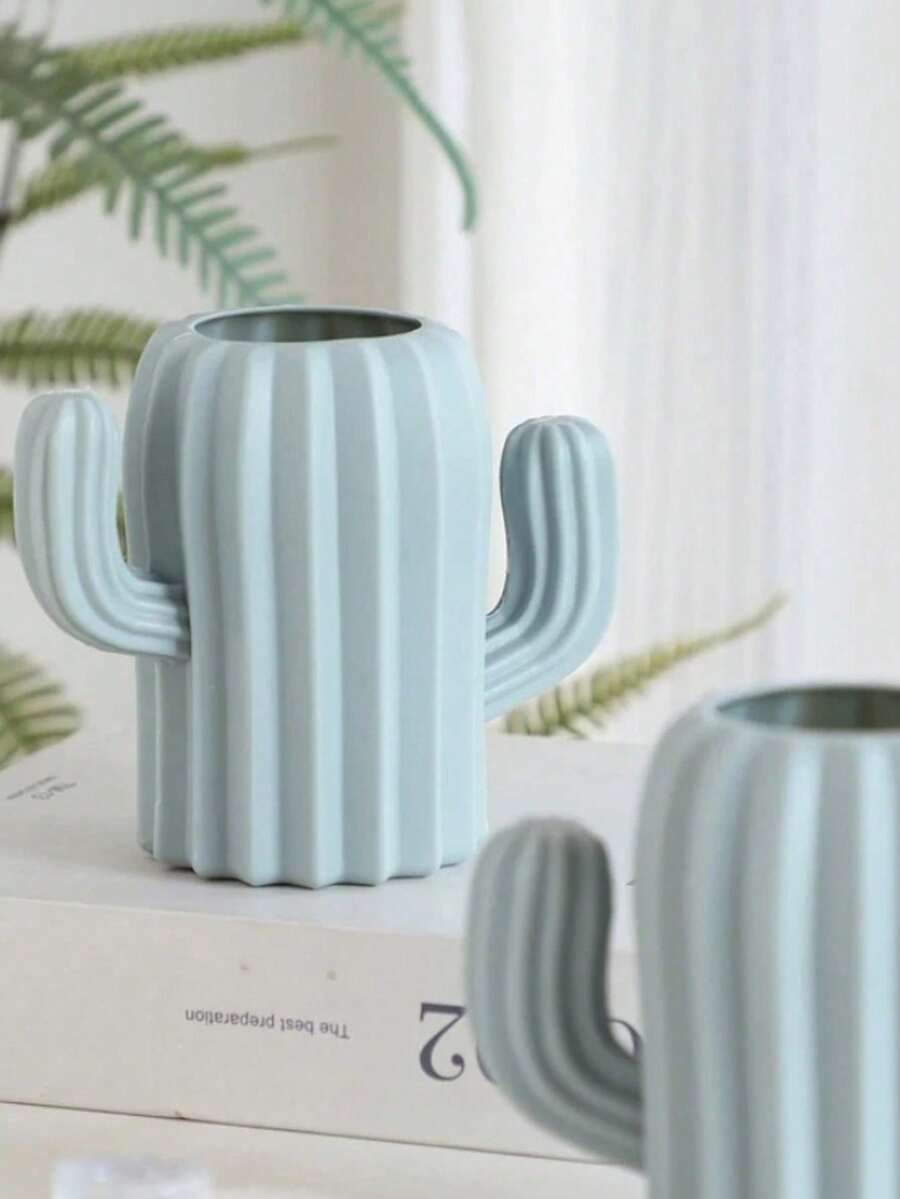 Hộp đựng bút bằng gốm giả Hộp đựng bút xương rồng Cốc đựng bút dễ thương Bàn làm việc cho trẻ em Cây xương rồng dễ thương Trang trí văn phòng Phụ kiện để bàn Bút cốc Nồi Sắp xếp bàn làm việc - nhiều màu - Xem 1