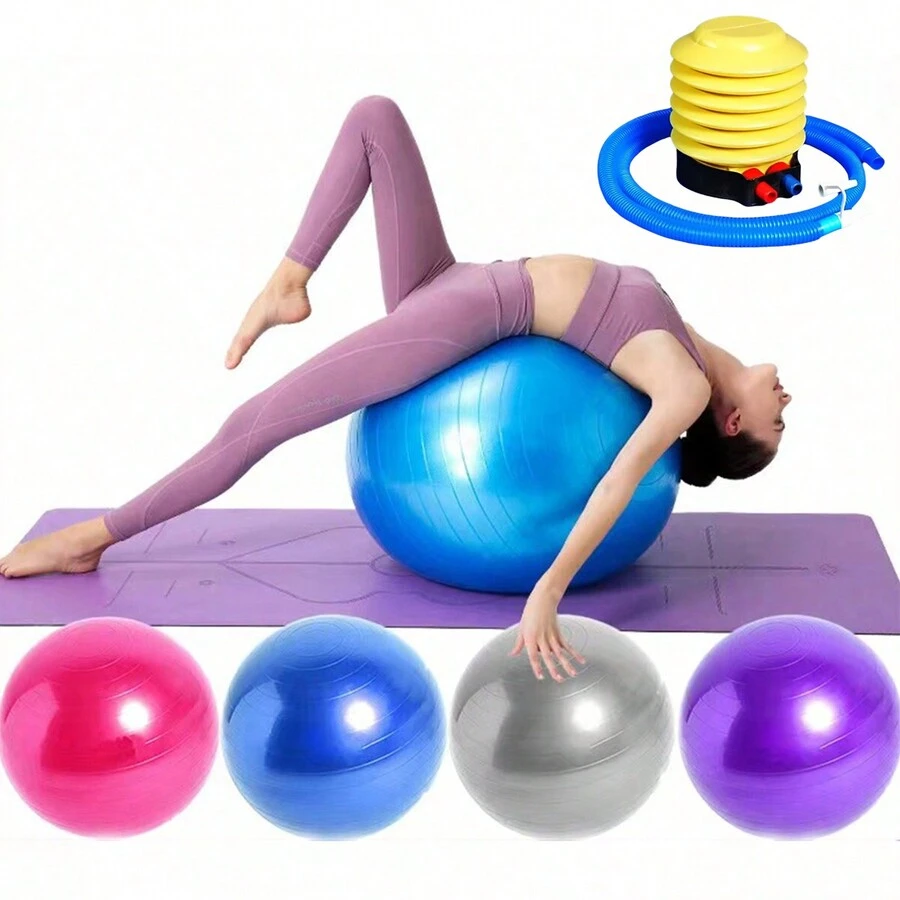 1set/Pack + Inflation Pump, Thick AntiBurst Balance Ball Yoga Ball