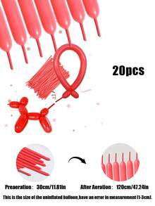 20 quả bóng bay ma thuật màu Macaron Latex, thích hợp cho trang trí tiệc cưới sinh nhật Halloween Giáng sinh - Nhiều màu - Xem 19