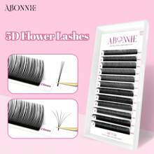 LAKANAKU Abonnie 12 Rows D Curl Mix 5D Flora Lashes Easy Fan Eyelash Extensions Wholesales Premade Volume Natural Soft Lashes 5D Flower Volume Lashes Spikes Eyelashes Extensions Fluffy Volume Fans Premade Volume Fans Lashes - D - View 8