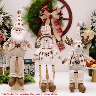 1pc/3pcs Set, Height 50/44/52cm Christmas Decoration Nordic Hanging Legs Christmas Decoration, European Santa Claus Snowman Elk Gnomes Figure Christmas Ornaments Dwarf Pendant Best Gifts Christmas Decorations Winter Room Decor Christmas Decorations Home Christmas Gifts Christmas Decor