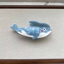 全新醋酸纤维海洋系列发夹 - 海豚、鲸鱼、水母超大发夹,装饰发饰发夹爪夹发夹发夹发夹发夹秋冬度假装女士 - 多色 - 查看 10