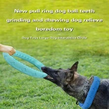 Brinquedo de roer para animais de estimação, Brinquedo em forma de círculo, Brinquedo de companhia para cachorros, Brinquedo de treinamento para cachorros, Brinquedo resistente à mordida e sólido