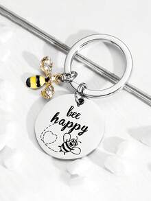 1PC/10PCS 蜜蜂钥匙扣礼物、启发式钥匙扣礼物、黄色主题色派对纪念品、教师节毕业日告别感谢礼物、感谢礼物、员工感谢礼物批量感谢礼物带卡片的钥匙扣欧根纱袋适合母亲、女儿、邻居、同事、给家庭成员的礼物、给老师的礼物、给员工的礼物等，作为乔迁礼物、新车礼物、反馈礼物、单身派对、派对礼物、毕业礼物、圣诞礼物等。 - 彩色 - 查看 2
