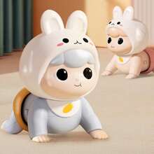 1pc Electric Baby Crawling Doll, Baby Crawling Guidance Doll, Head Lifting Practice, Educational Developmental Crawling Doll, Gift For Baby Boys And Girls