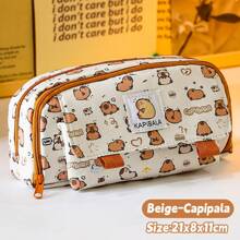 1Pc Đen Trắng Checkerboard Túi Đựng Đồ Trang Điểm Du Lịch Dung Tích Lớn Cho Nữ Bé Gái, Túi Đựng Đồ Trang Điểm Túi Đựng Đồ Trang Điểm Túi Đựng Đồ Chăm Sóc Da Túi Đựng Đồ Vệ Sinh Cá Nhân, Đồ Du Lịch Thiết Yếu Du Lịch Thiết Yếu Ký Túc Xá, Quà Cưới Phù Dâu, Quà Tặng Cho Mẹ, Quà Sinh Nhật, Quà Tặng Cho Bạn Bè Và Giáo Viên, Đồ Trang Trí Nhà Cửa, Phòng Tắm Phòng Khách Phòng Ngủ Trang Trí, Tổ Chức Phòng Tắm, Tổ Chức Đựng Đồ Trang Sức, Tổ Chức Đựng Dầu Môi, Tổ Chức Đựng Sơn Móng Tay Tổ Chức Đựng Đồ Trang Điểm Hộp Đựng Đồ Trang Điểm Quay Trở Lại Trường Học, Quay Trở Lại Trường Học, Đồ Dùng Học Tập, Hộp Đựng Bút Chì, Túi Đựng Bút Chì, Cặp Học Sinh - Túi bút Capybara - Xem 15