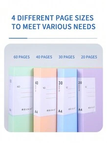 1 件 A4 加厚文件夹，带透明插页袋，多层文件整理器，乐谱夹，试卷和奖励证书存储活页夹 返校，返校，学校用品 - 資料冊 - 查看 4