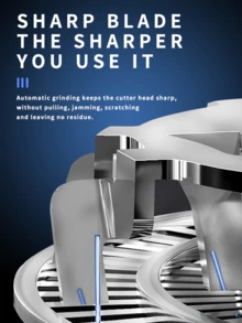 Kemei 热销迷你便携式剃须刀Km-C52防水干湿两用电动剃须刀，柔软亲肤，电池电量显示 - 藍色 - 查看 4